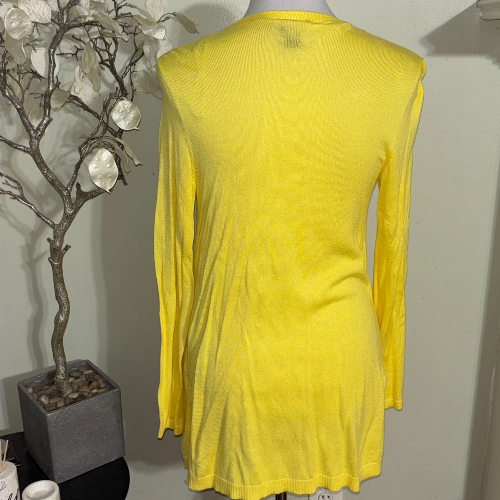 Dana Buchman Yellow Sunlit Cardigan - Picture 4 of 4